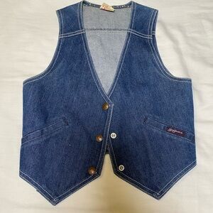 GWG Vintage Blue Denim Vest with Button Closure